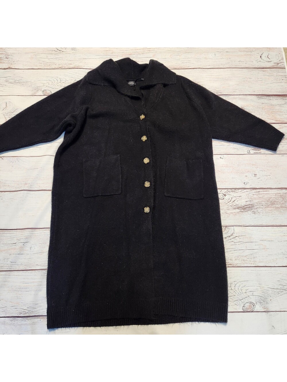 Torrid Black Long Knit Cardigan Sweater Jacket Size 4 Plus